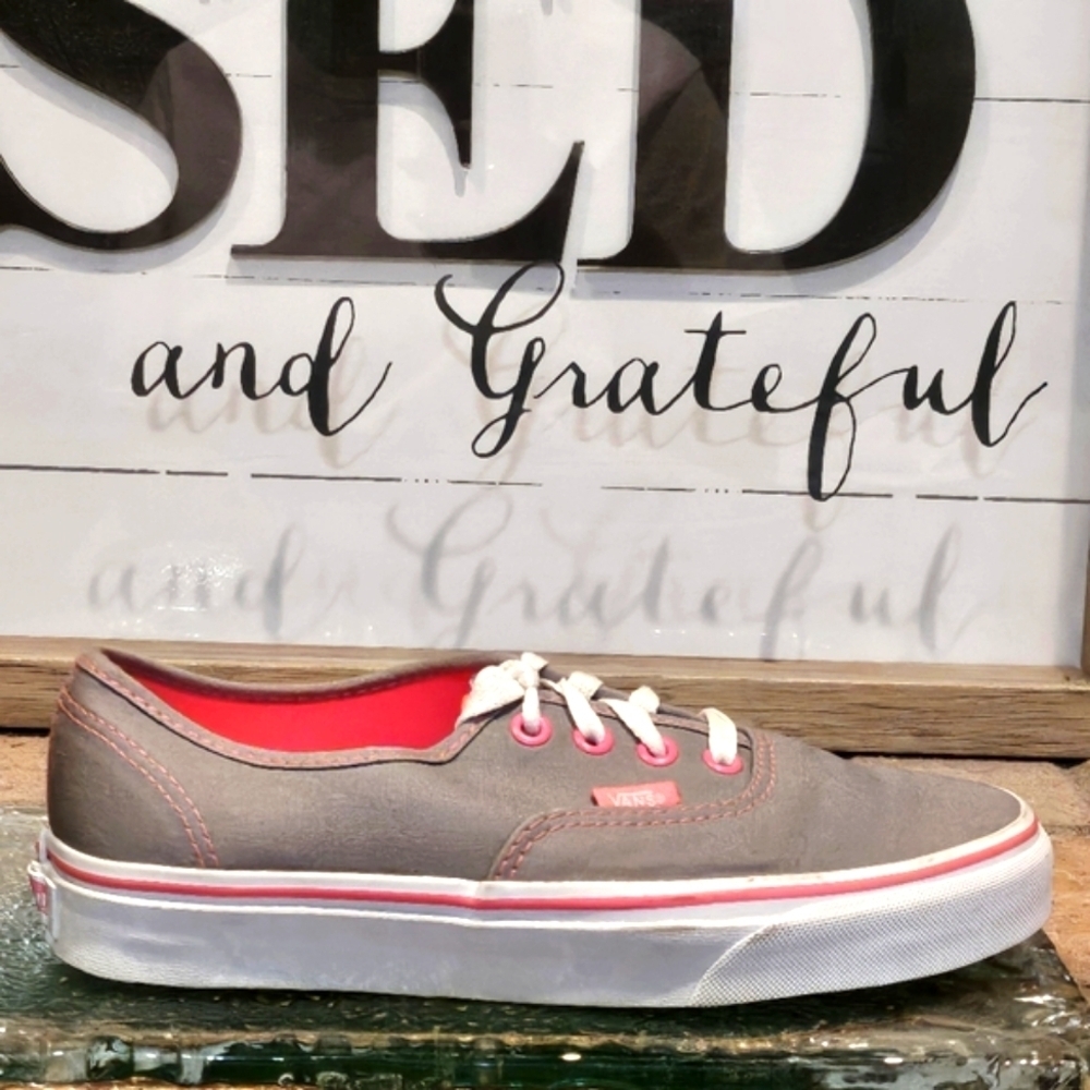 Vans Lace Up TB4R Pink Grey Wmn 7.5 | Mn 6